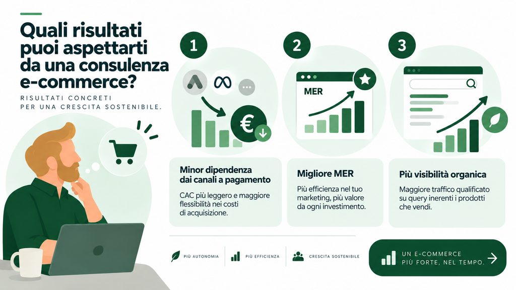 Infografica quali risultati aspettarsi da una consulenza e-commerce